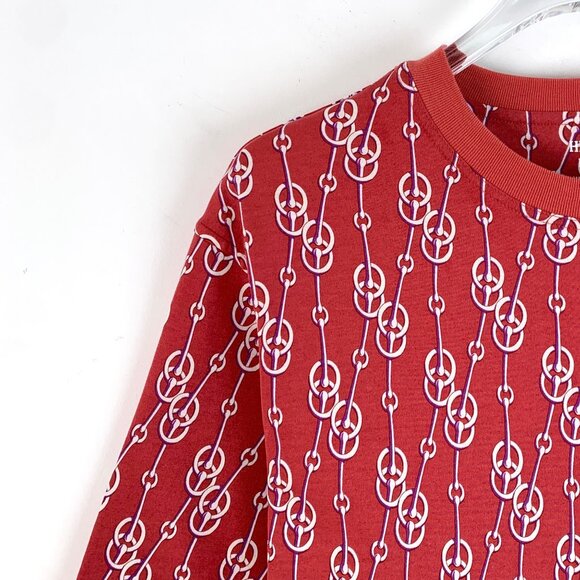 Hermes Cliquetis Red cotton short-sleeve dress - Picture 3 of 7